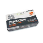Перчатки нитриловые OPTILINE черные L, 200 шт.