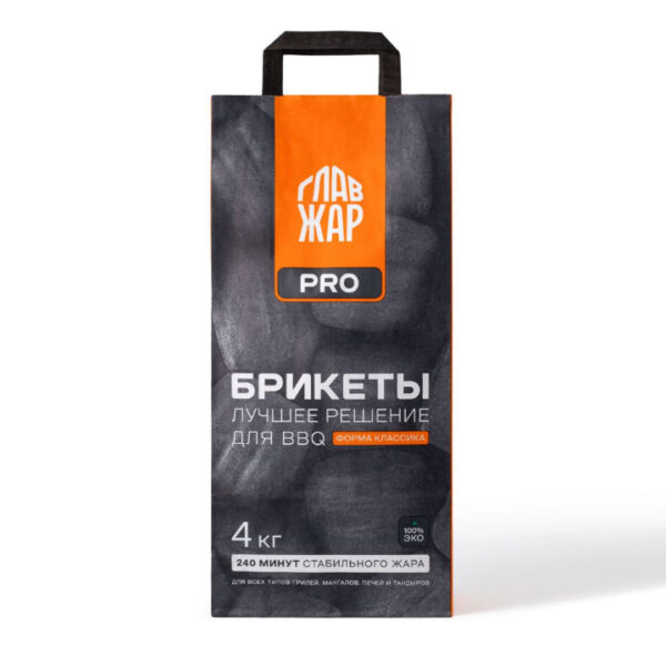 Угольные брикеты ГлавЖар Pro, 4 кг Угольные брикеты ГлавЖар Pro, 4 кг