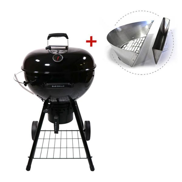 Угольный гриль SnS Kettle Black Edition, с корзиной SnS, 57 см, черный Угольный гриль SnS Kettle Black Edition, с корзиной SnS, 57 см, черный