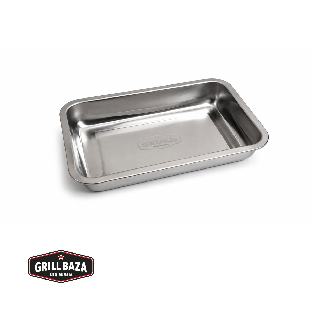 Поддон для гриля Grillbaza, 32 x 22 x 4,8 см, малый, нерж. Поддон для гриля Grillbaza, 32 x 22 x 4,8 см, малый, нерж. - Image 1