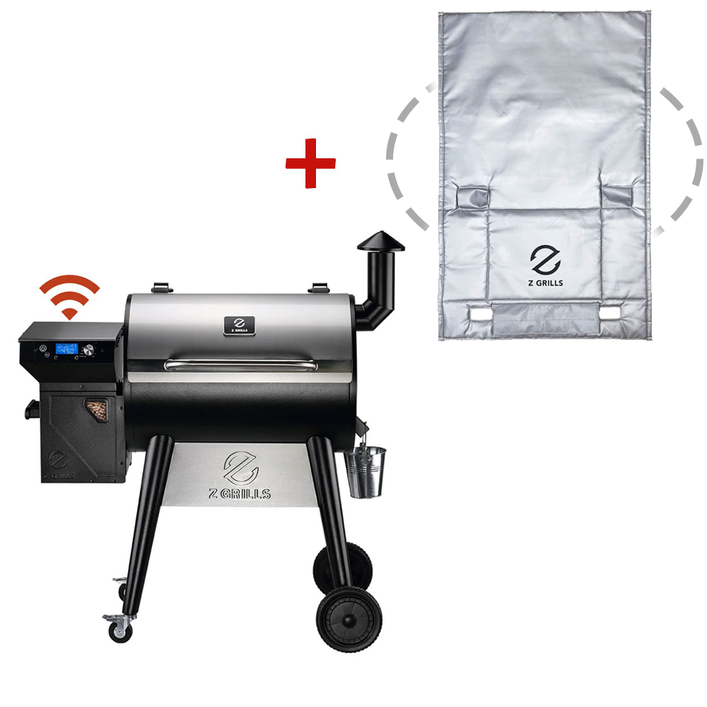Пеллетный гриль Z Grills 700 WiFi + термоодеяло
